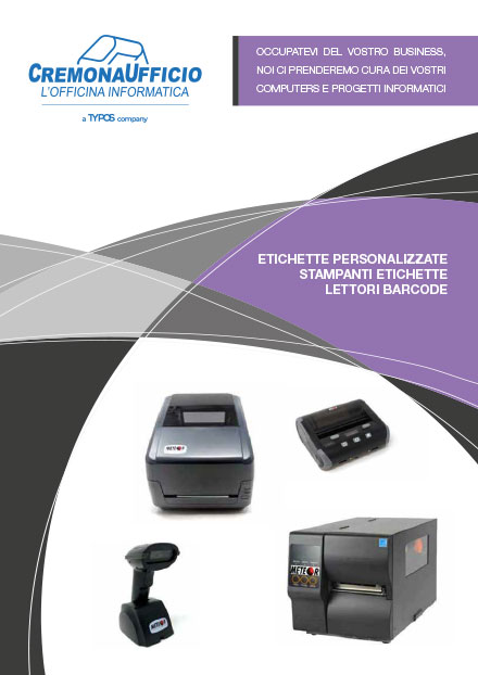 Copertina Catalogo Etichette personalizzate, Stampanti Etichette, Lettori Barcode